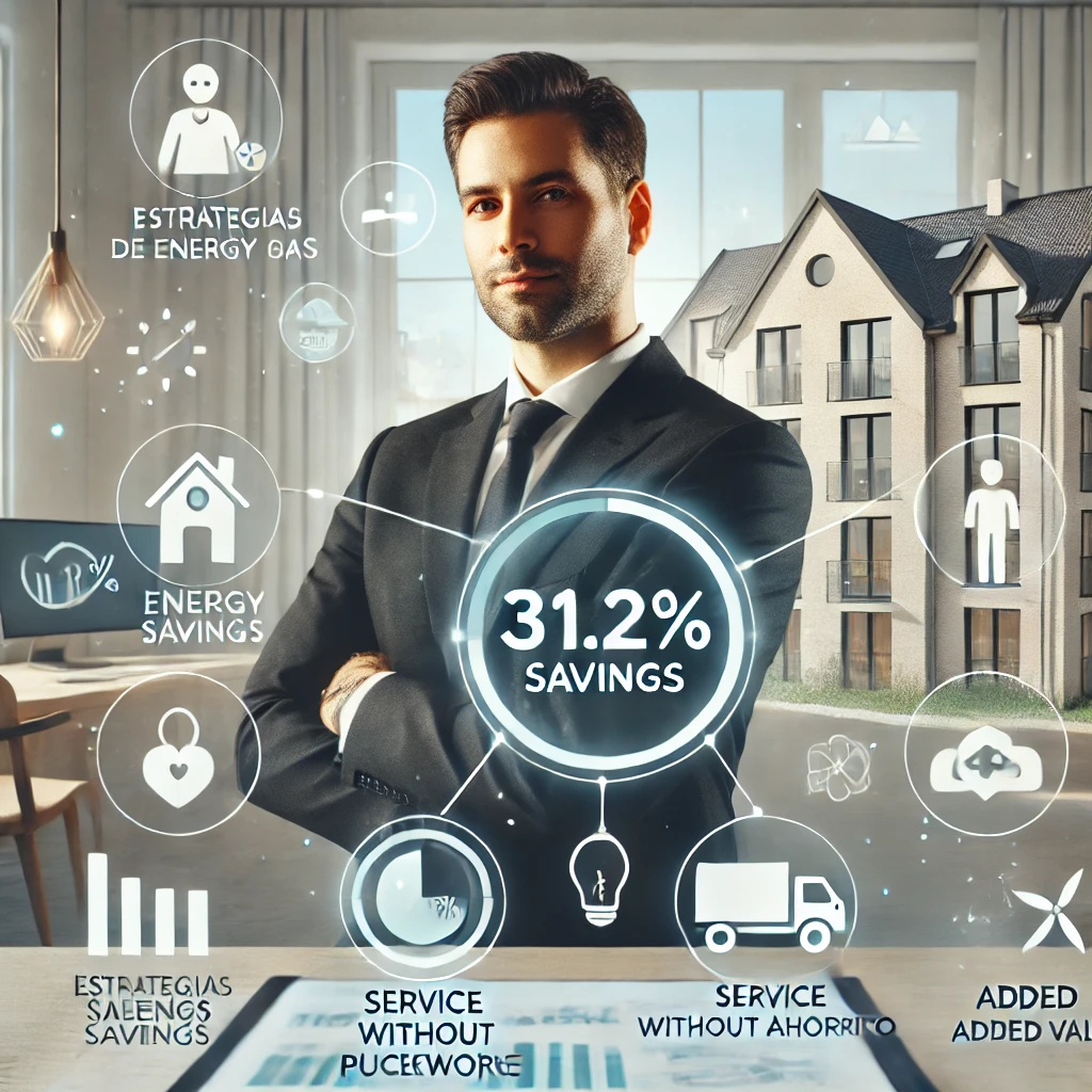 Especialista evaluando facturas energéticas para optimizar el consumo en comunidades